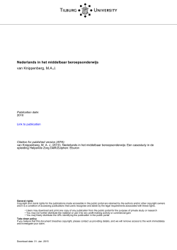 Proefschrift Marja van Knippenberg 141210 - Research portal
