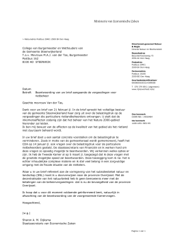 "Brief aan gemeente Steenwijkerland over