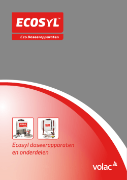 Ecosyl doseerapparaten en onderdelen