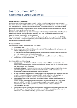 Jaardocument 2013 - Martini Ziekenhuis