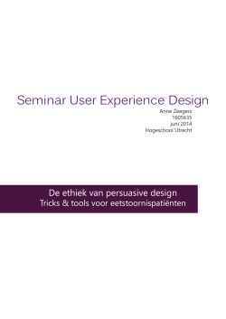 Seminar User Experience Design - DreamDiscoverDo