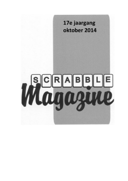 17e jaargang oktober 2014 - Scrabble Bond Nederland