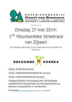 Dinsdag 27 mei 2014: 1 Mountainbike Streetrace van Zijtaart