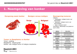 1. Naamgeving van kanker - Gezondheidsuniversiteit