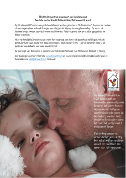 Het Ronald McDonald Huis MWB biedt ouders en