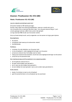 Examen: Proefexamen VIL-VCU (BE) - BeSaCC-VCA
