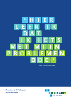 informatie over RIBW Brabant voor professionals
