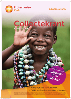 Collectekrant 2015 nr. 1 - Protestantse Kerk in Nederland