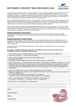 INFORMED CONSENT MRA BEHANDELING