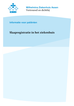 Slaapregistratie in het ziekenhuis