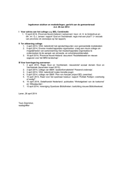 ingekomen stukken 20140528