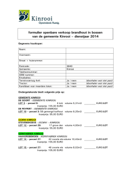 Inschrijvingsformulier houtkap in bossen van de
