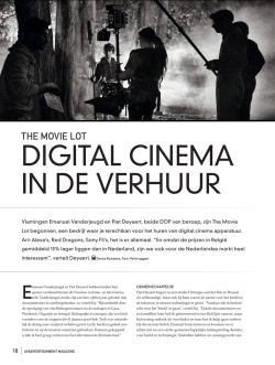 DIGITAL CINEMA IN DE VERHUUR