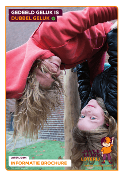 Informatiebrochure Jantje Beton Loterij 2014