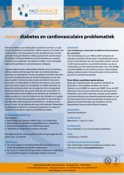 cursus diabetes en cardiovasculaire problematiek