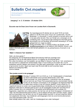 Bulletin Ont.moeten - Ontmoetingskerk Doorwerth