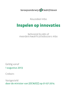 Inspelen op innovaties