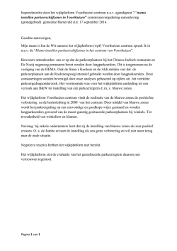 Inspreeknotitie door het wijkplatform Voorthuizen centrum n.a.v.