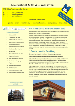 Nieuwsbrief MTS 4 - mei 2014