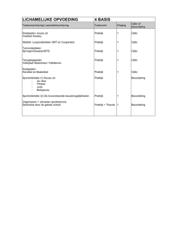 Lichamelijke opvoeding leerjaar 4