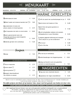 Rundercarpaccio classic € 11,00 Waldorf salade met krokante