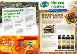 Horeca nieuws - Remia Foodservice