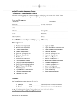 Inschrijfformulier 2014 2015 overige talen ned