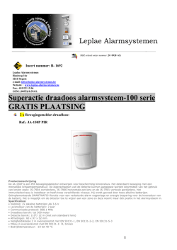 Download PDF - Leplae Alarmsystemen