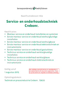 Service- en onderhoudstechniek Crebonr.