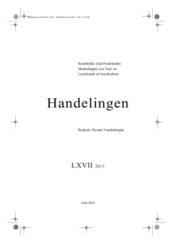 Handelingen LXVII (2013) - Koninklijke Zuid