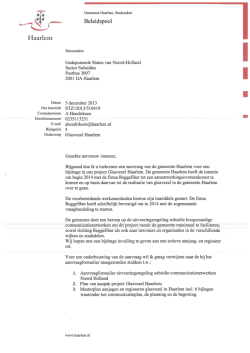 Glasvezel Haarlem Subsidieaanvraag Prov.