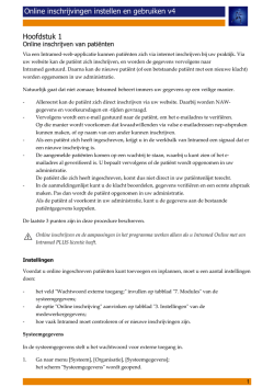 Hoofdstuk 1 Online inschrijvingen instellen en gebruiken v4