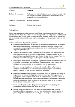 4.1.1.5.11 kledingbeleid