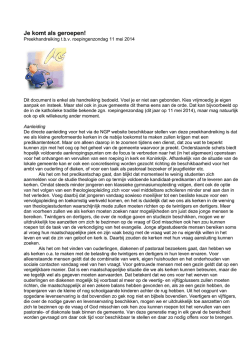 Preekhandreiking roepingenzondag 11 mei 2014.def
