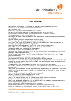Een belofte - Bibliotheek Bollenstreek