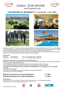 Golfreis ZUID SPANJE