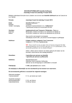 Download inschrijfformulier. - WitteveenGolf | Ren&eacute; Witteveen