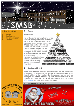 SMSBrief 2 - Sint-Mauritiusschool Bilzen