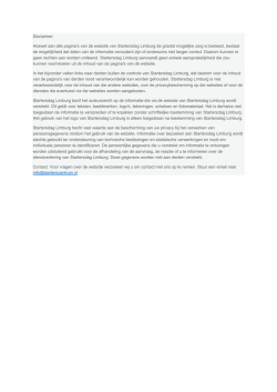 Disclaimer - StartersCentrum Limburg