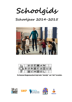 Schoolgids - Goeman Borgesiusschool