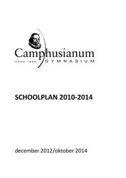 SCHOOLPLAN 2010-2014 - Gymnasium Camphusianum Gorinchem