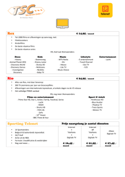 Digitale TV Opties - Tele Service Center