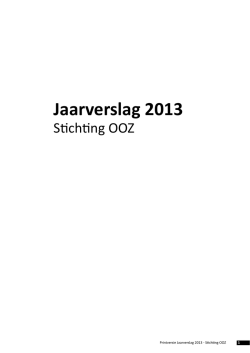 Jaarverslag 2013