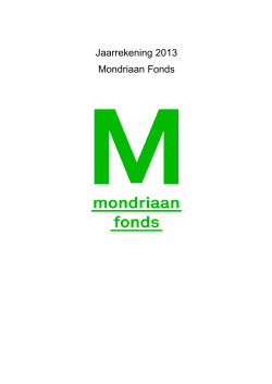 jaarcijfers - Mondriaan Fonds