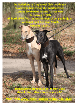 Voor info - Nederlandse Greyhound Club