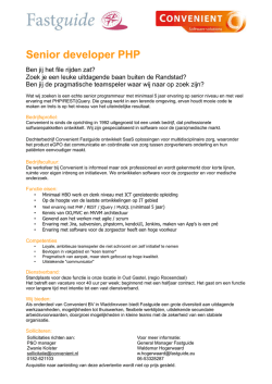 Senior developer PHP