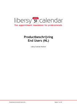 Productbeschrijving End Users (NL)