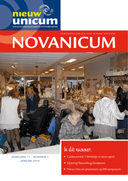 In dit nummer: - Nieuw Unicum
