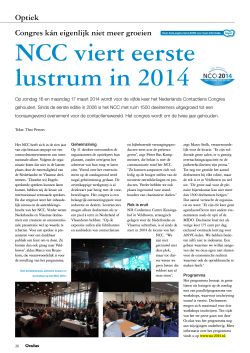 NCC viert eerste lustrum in 2014