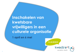 Inschakelen van kwetsbare vrijwilligers in een culturele